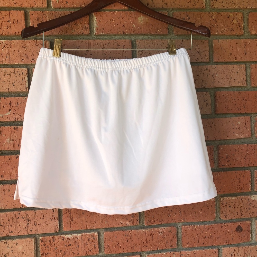 White tennis skirt
